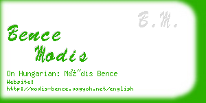 bence modis business card